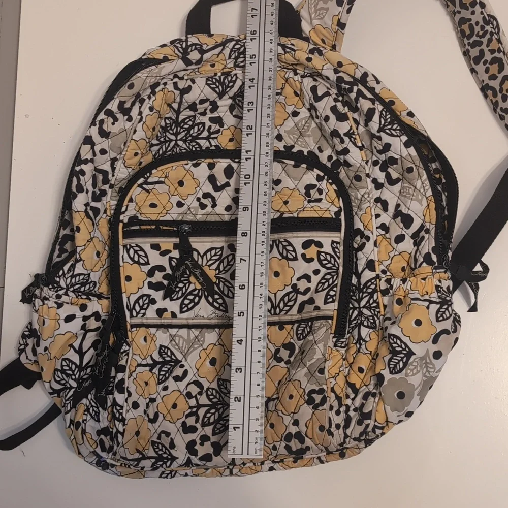 Vera Bradley Yellow Floral Quilted Backpack Pack